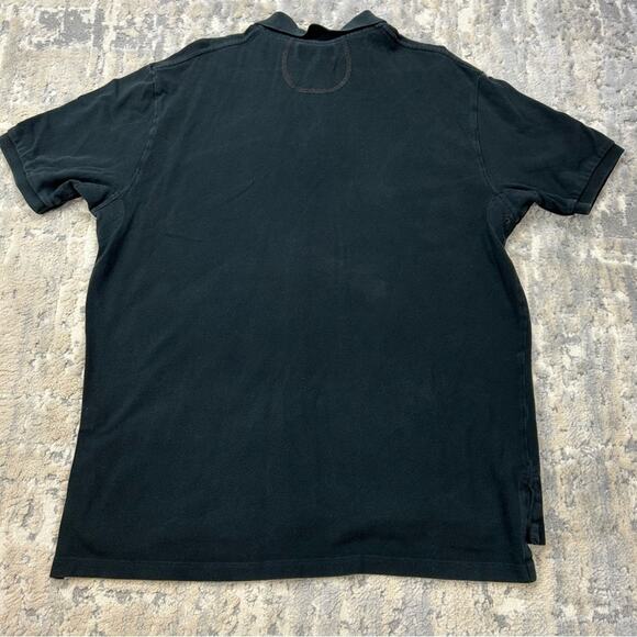 VINTAGE POLO RALPH LAUREN BLACK EMBROIDERED LOGO POLO SHIRT XL - Picture 5 of 5